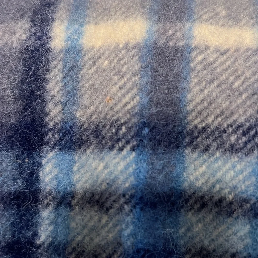 CURVON CROWN 100% Wool Vintage Plaid Lap / Baby Blanket
